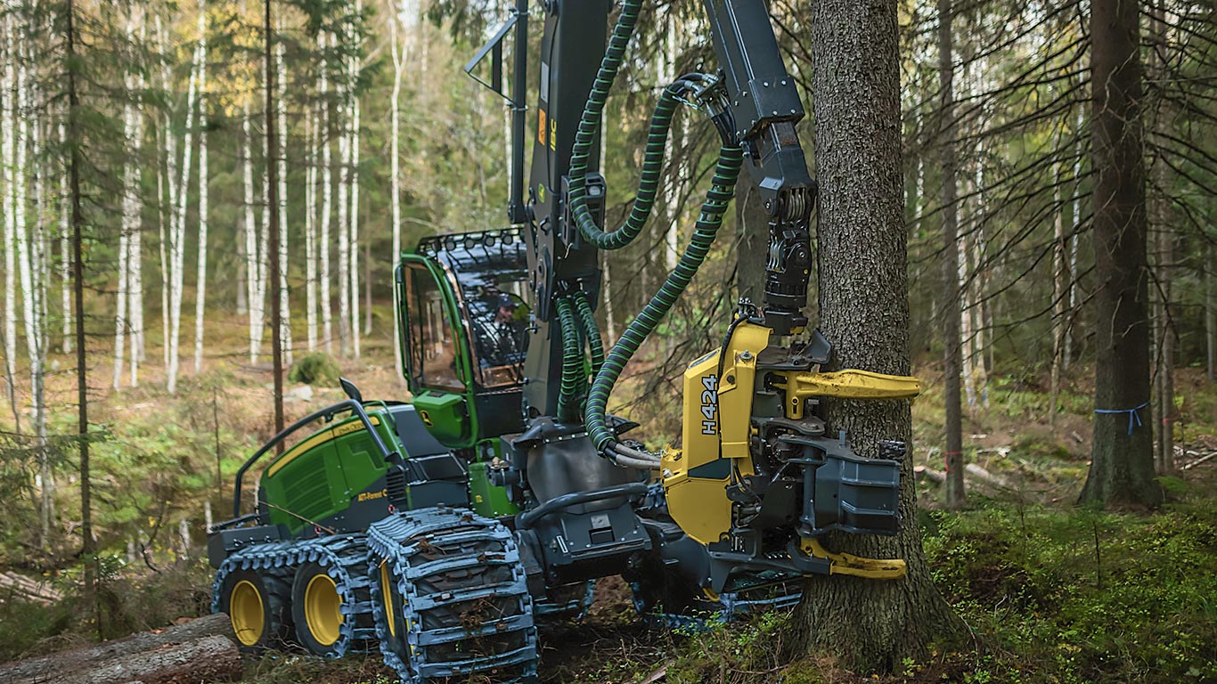 John Deere 1170G H424 betakarítógép-fejjel